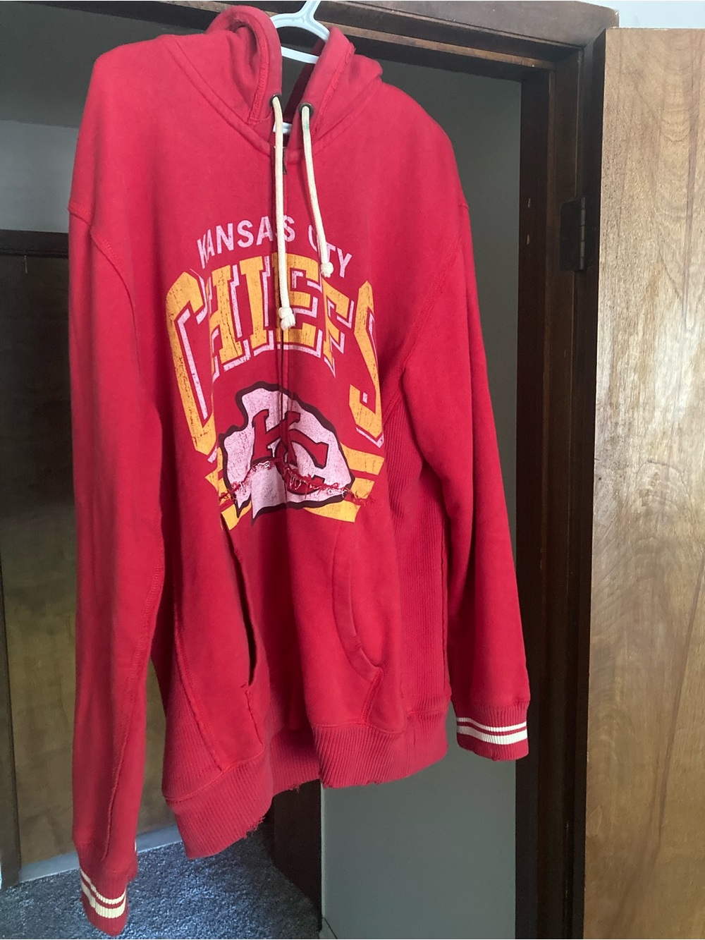 Mitchell & Ness Kansas City Chiefs Red Zip Up Hoodie